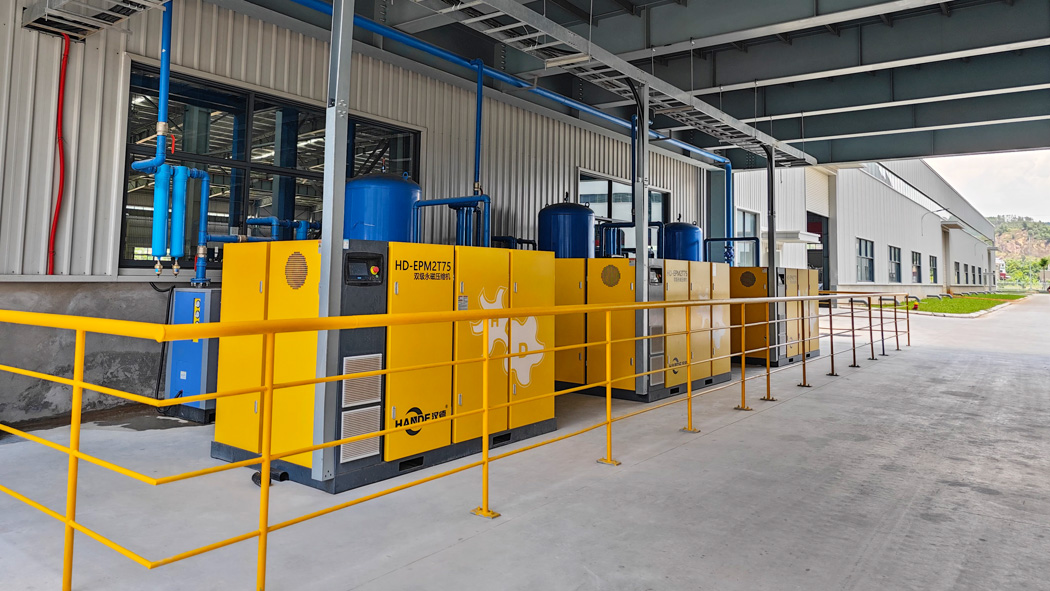 纺织企业空压站使用汉德空压机